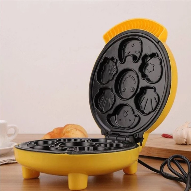 Mini Electric Pan Cake Maker Cartoon Bread Machine Double-sided mini Breakfast machine household