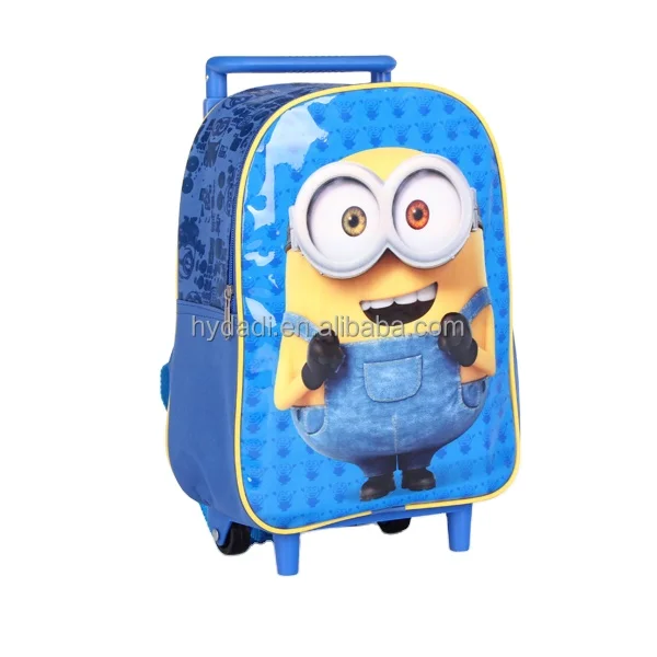 best selling cartoon kids school trolley backpack