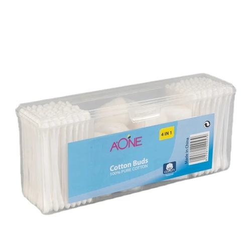 cotton set 4 in 1with cotton bud ,pad and cotton ball for makeup