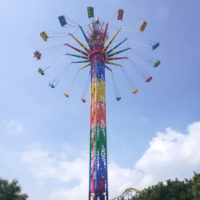 Free Fall Drop Tower Carnival Rotary Flying Drop Tower For Sale