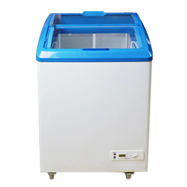 Free shipment to door 2 Baskets single temperator open top refrigerator showcase Commercial ice cream chest freezer
