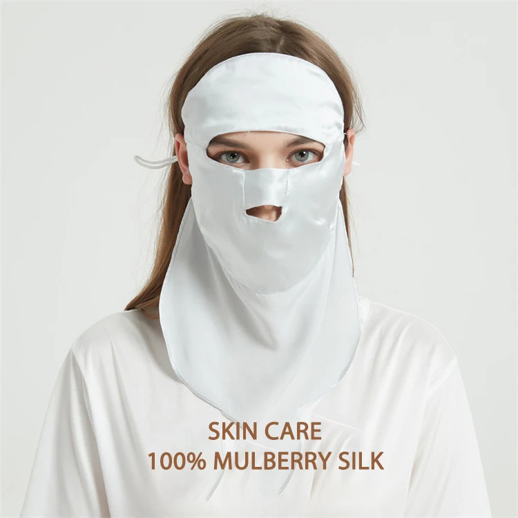 New Arrivals Private Label Full Face Neck Protector with Uv Protection Natural Ice Silk Full Face Mask