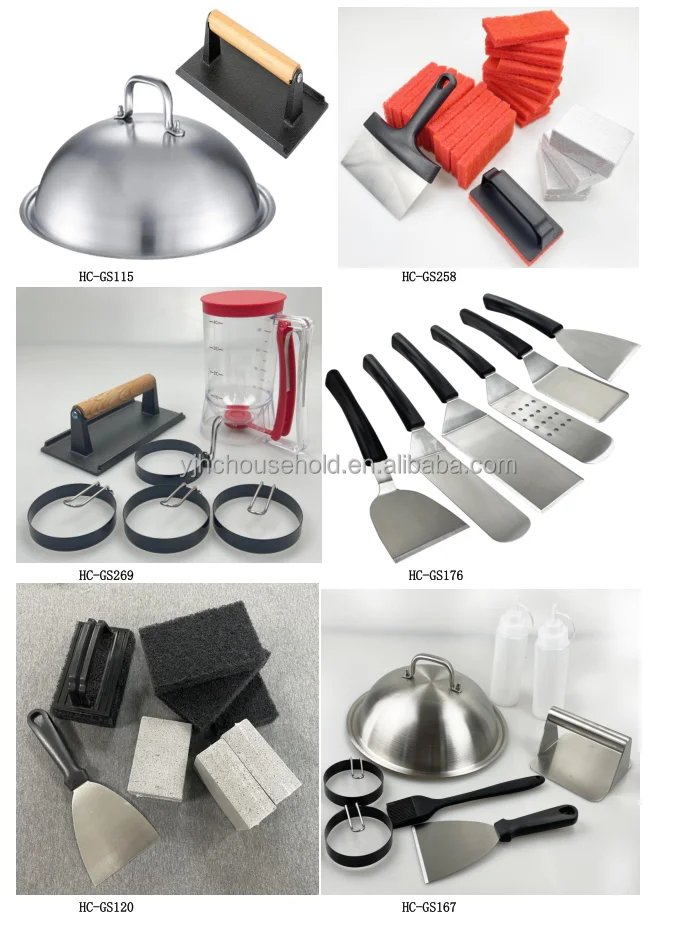 Hot Sale Metal Stainless Steel Spatula Set - Griddle Scraper and Pancake Flipper or Hamburger Turner