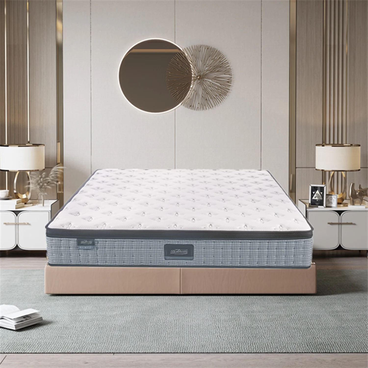Comfortable King Double Full Size Mattress Foam Pocket Spring Bed Mattress
