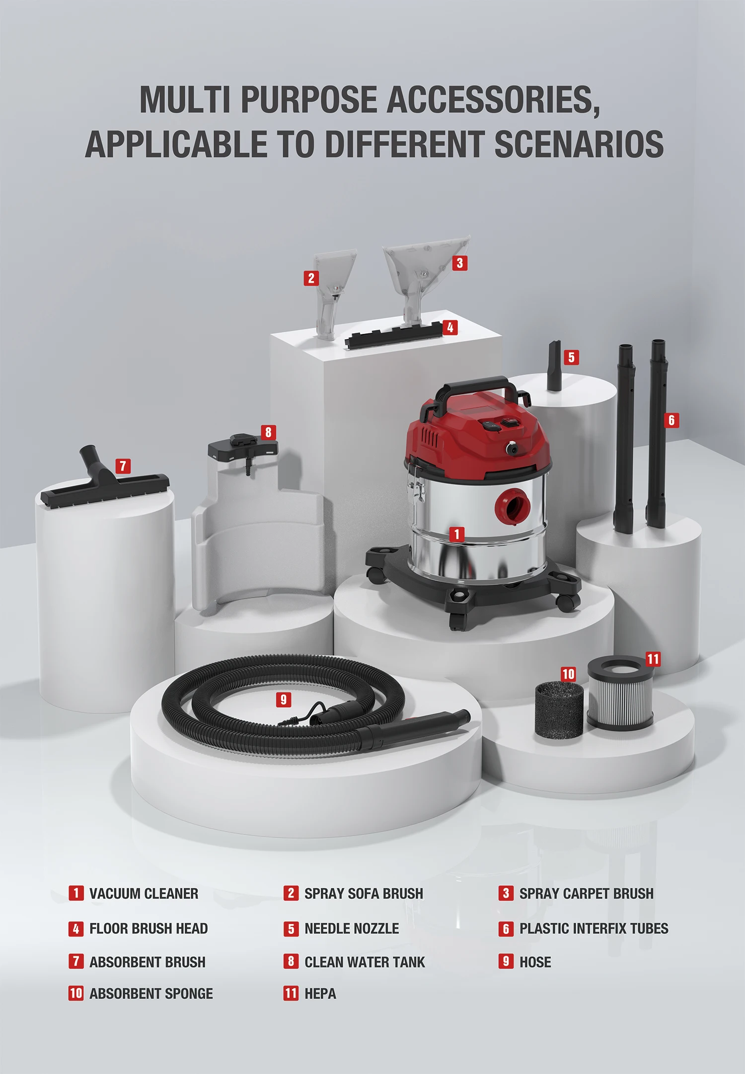 Commercial Carpet Cleaning Portable Drum Carpet Washer Spray Shampoo Wet and Dry Vacuums Carpet Cleaners