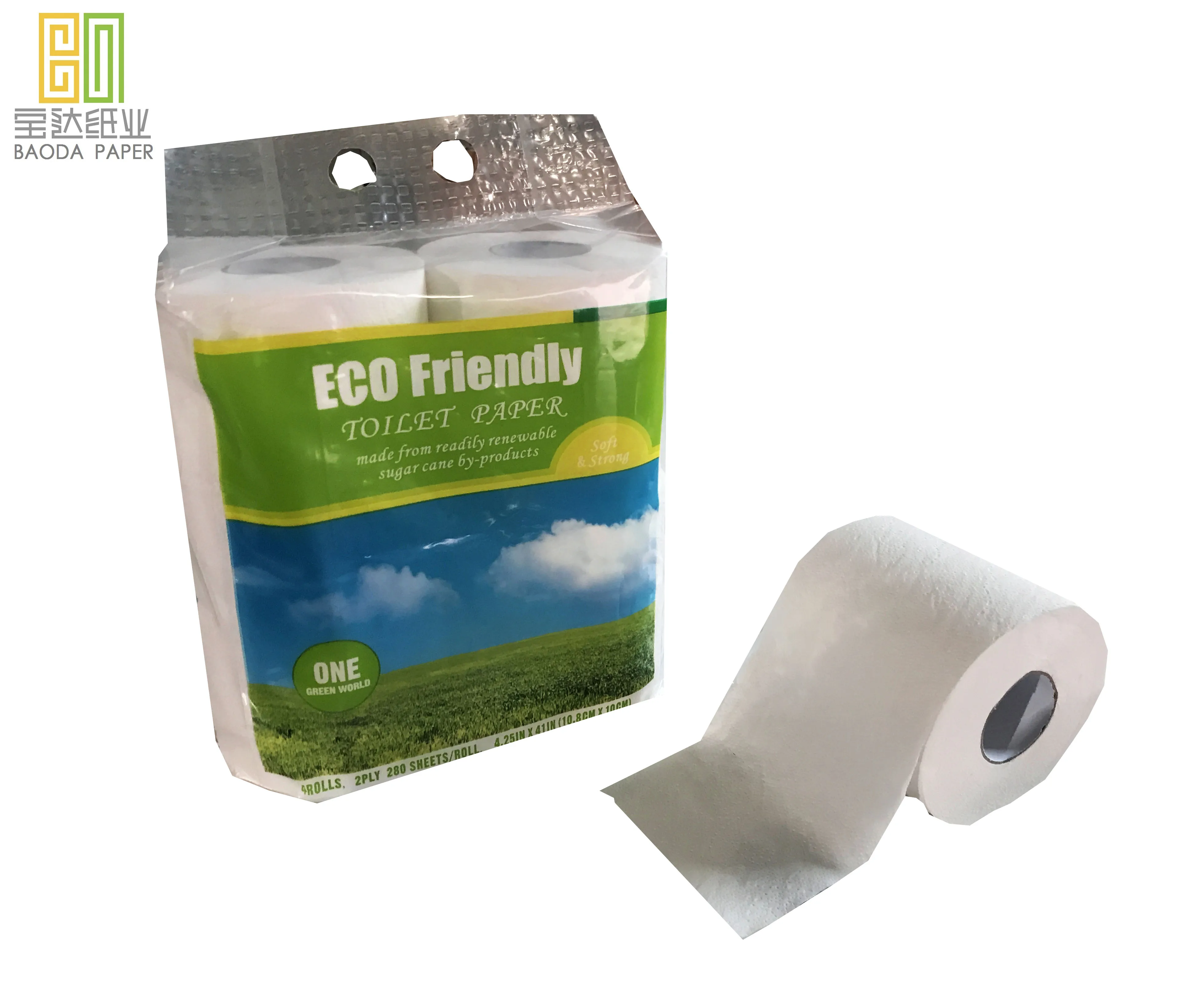  Top Quality Customized logo 3ply 4 rolls 250 sheets tissue paper toilet roll in