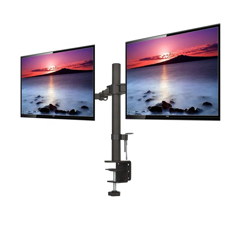 
Подставка для двух мониторов, настольная регулируемая подставка с шарнирным соединением, для двух ЖК-экранов 13-32 дюйма 
