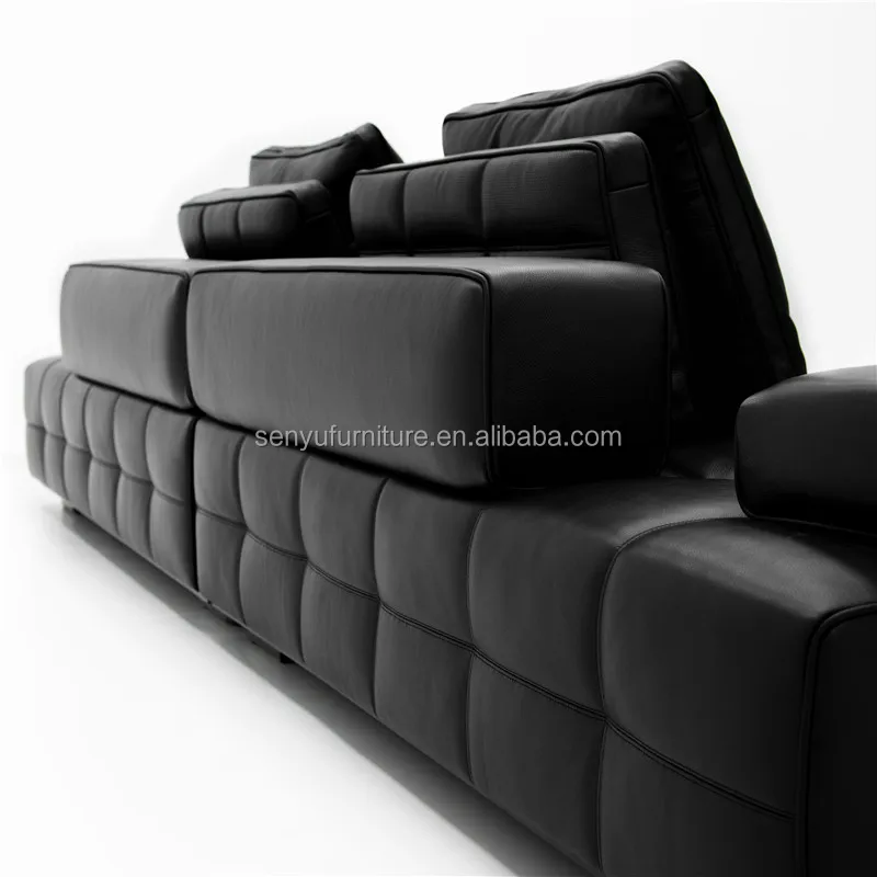 Italian Luxury Leather Sofa High Quality Modern Style Straight Modular for Living Room Hall Villa