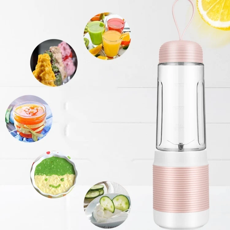 High Speed 4 Leaf Blade Rechargeable Electric Mini Fruit Blender Usb Portable Juicer Cup, Bottle Juicer, Blenders
