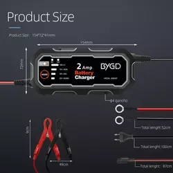 New BYGD The factory Lithium battery charger 12V 2A Universal Automatic lead acid battery charger for motorcycle battery toy car