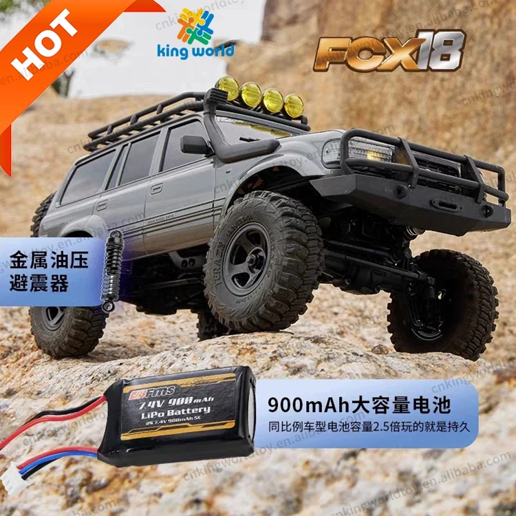 КВт Модернизированный лицензированный FMS FCX18 1/18 Land Cruiser 80 LC80 внедорожный Радиоуправляемый гусеничный катер 4WD RTR 2 4 ГГц дистанционное управление 4X4 внедорожник
