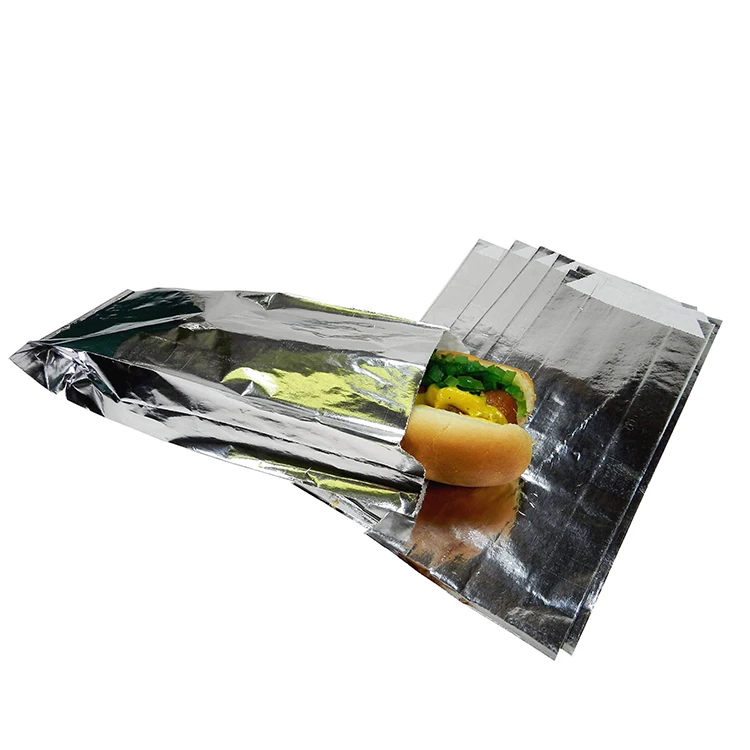 Wholesale Friendly High Quality Custom Logo Printed Biodegradable Oil-Proof Paper Foil Hot Dog Bags