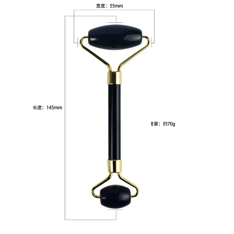 
2019 hot selling 100% natural double head jade roller and jade gua sha tool kit for massage 