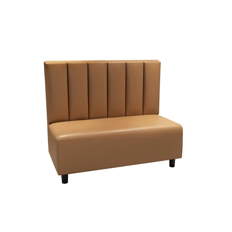 Customize Wood Booths Cafe Restaurant Seating Furniture PU Leather Booth Sofa Seating Restaurant Sofa Bench