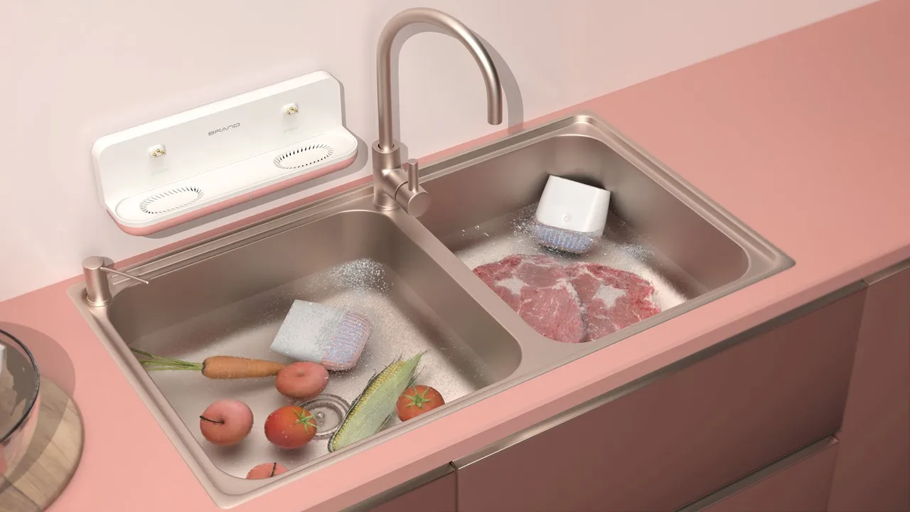 Customized fruit vegetable washer wall-mounted desktop food meat grain cleaning machine