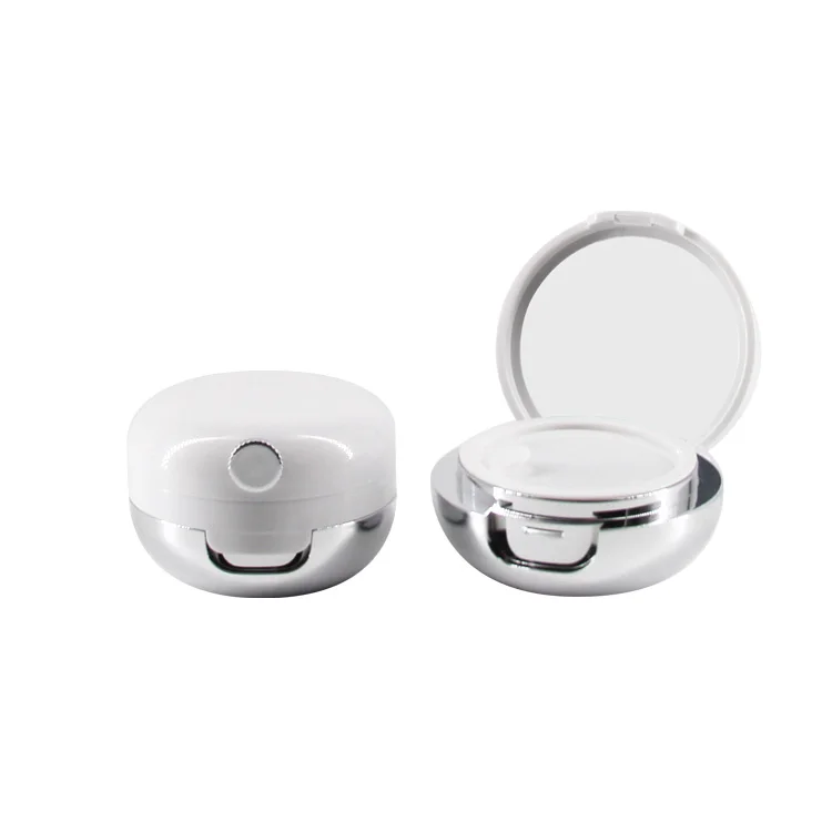 
Fashionable round flip top luxury lipgloss bottle packaging pot lip balm jar with brush applicator 