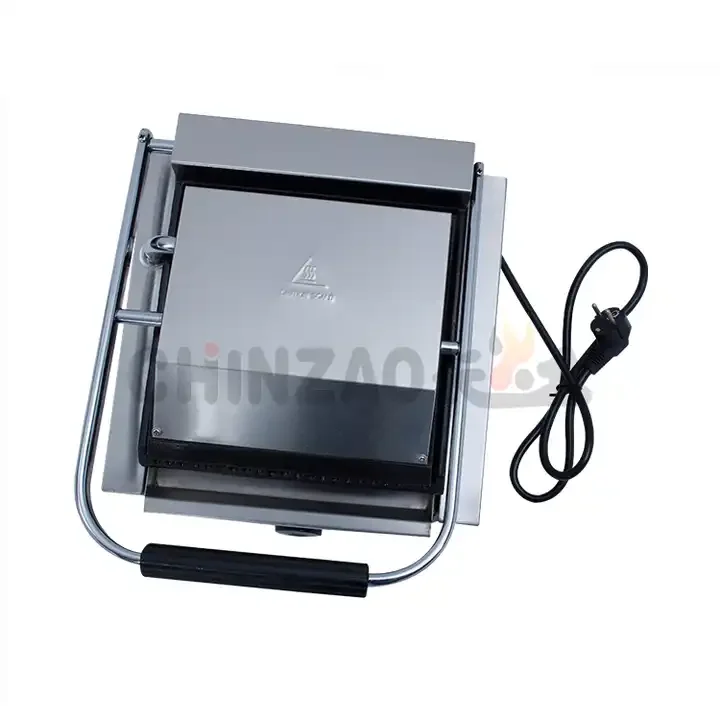 Customized Cast Iron Non Stick Commercial Sandwich Bread Panini Grill Electric Grill Contact Grill For Fast Food Restaurant