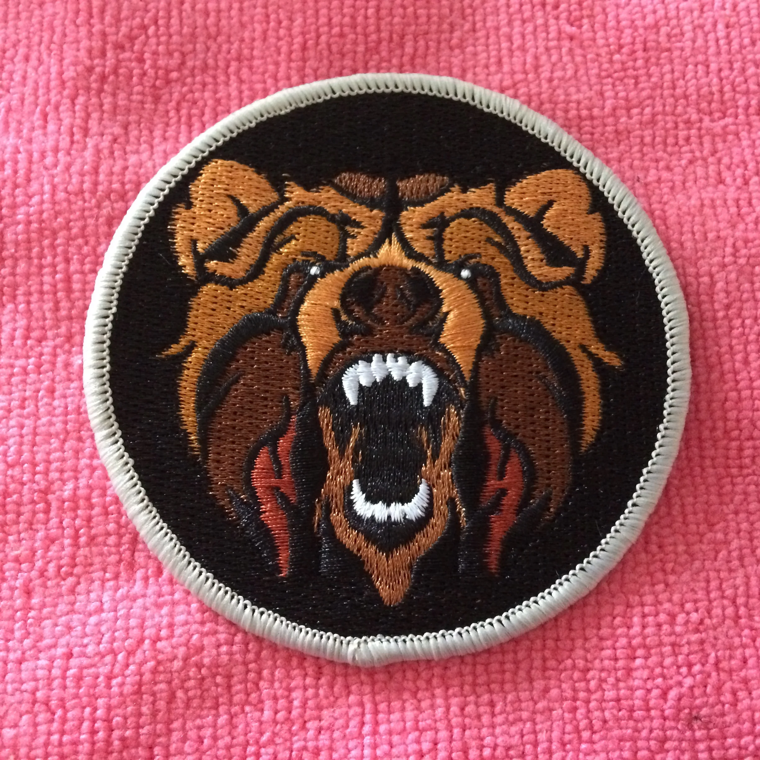 School uniform 100% full embroidery badges,3D effect iron on embroidery patch for garment