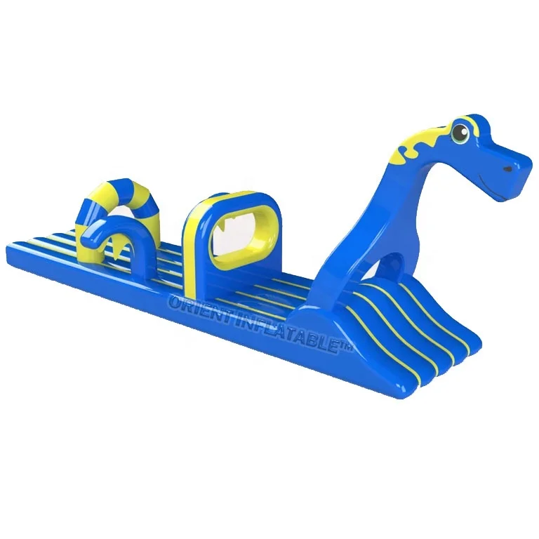 Orient Inflatables water pool park Inflatable dragon f;oating run course | dino inflatable pool obstacle floating