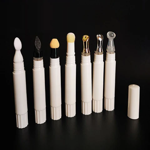 Wholesale Empty 1ml White Toothbrush Twist Tube 1.5ml Concealer Makeup Packaging Container with Different Brush Head
