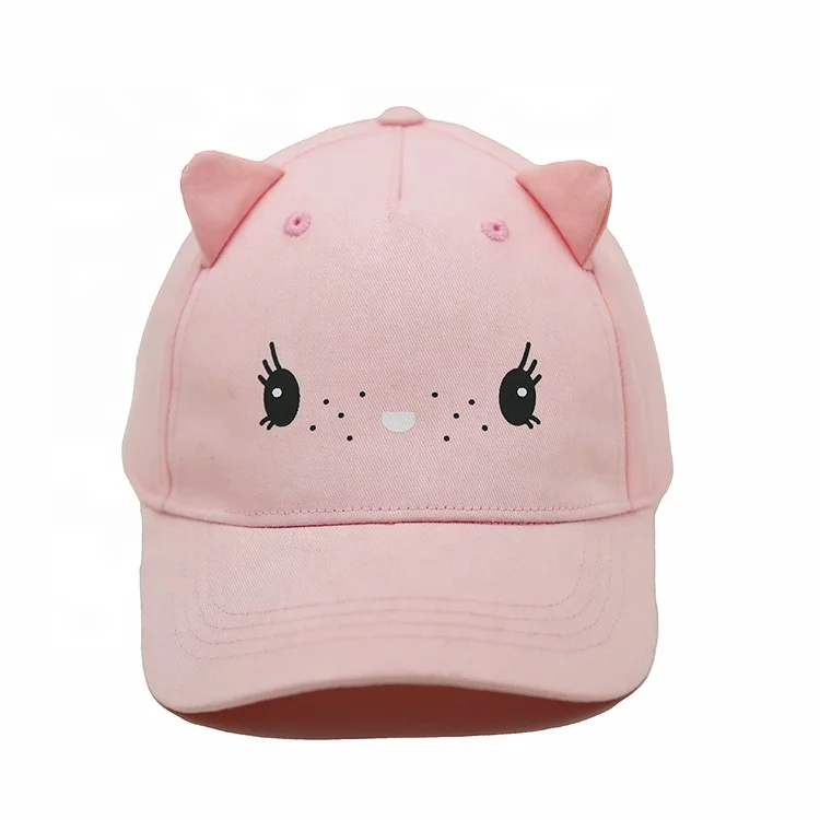 New arrival cartoon kids baseball cap cat ear hat toddler children boys girls printing Anime graphics sports caps adjustable hat