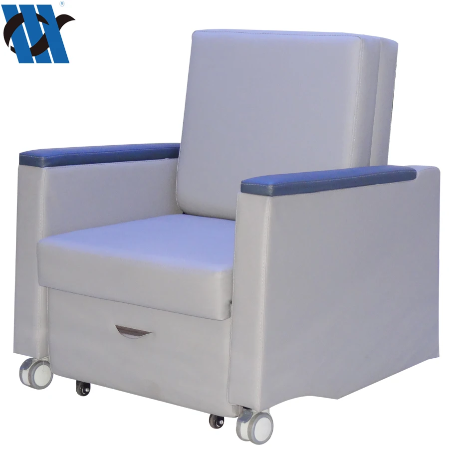 BDEC111 Medical Patient Accompany Sleep Reclining High Density Sponge Hospital Sofa Chair Bed