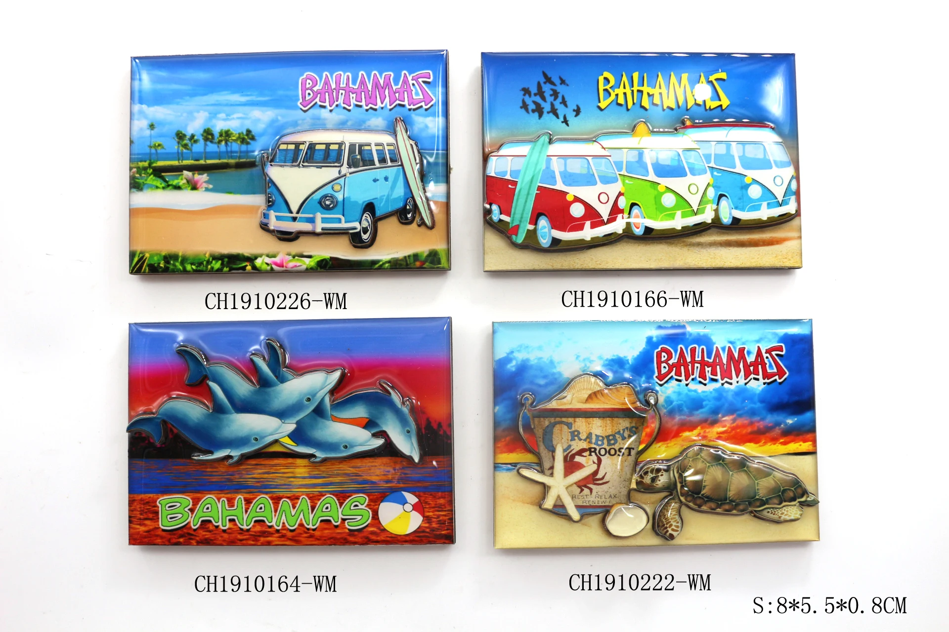 chang hong supplier  custom 3D  wooden   bahamas fridge magnet