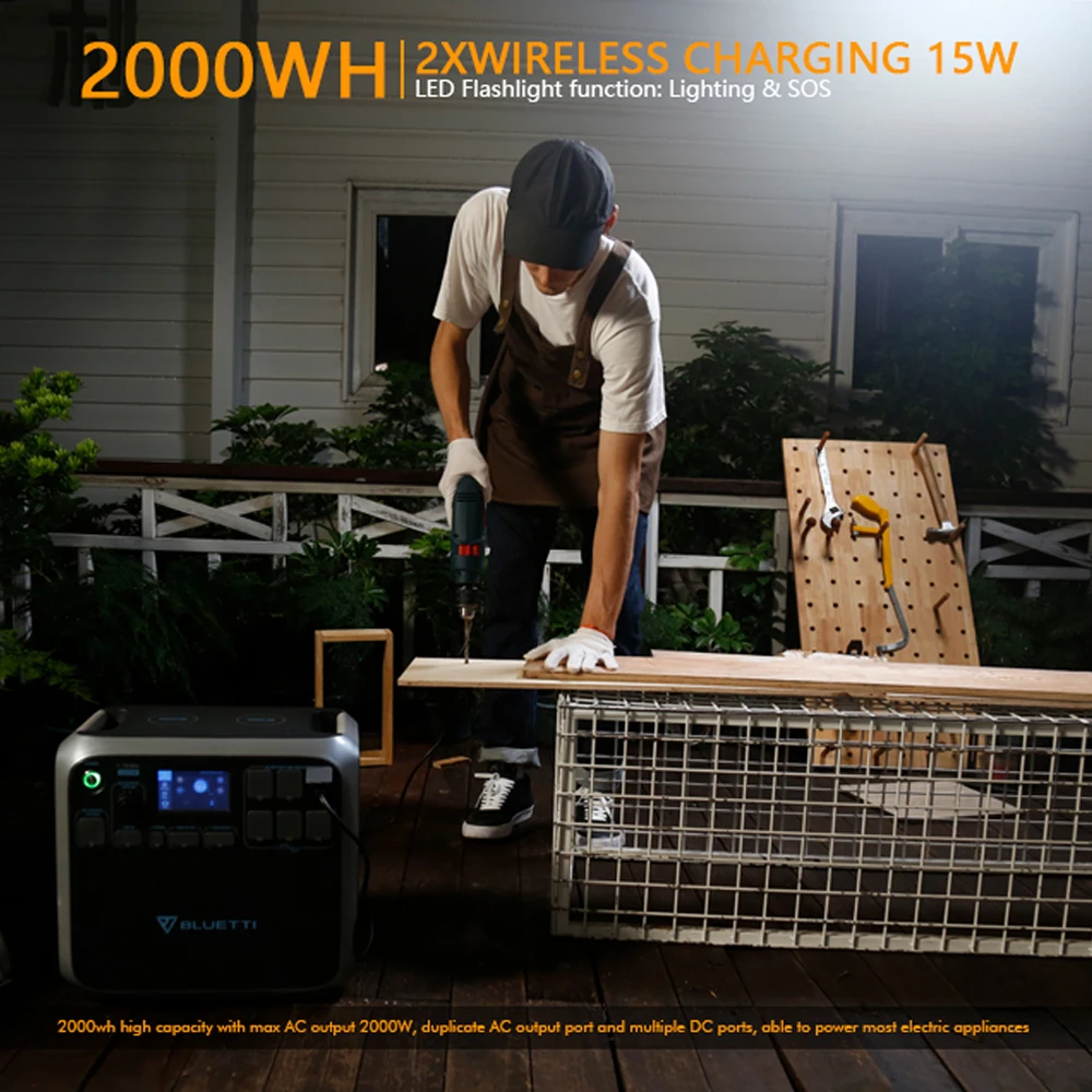 AC200P Big Capacity Portable Power Station Outdoor Charging Energy Power Supply Solar Power Generator