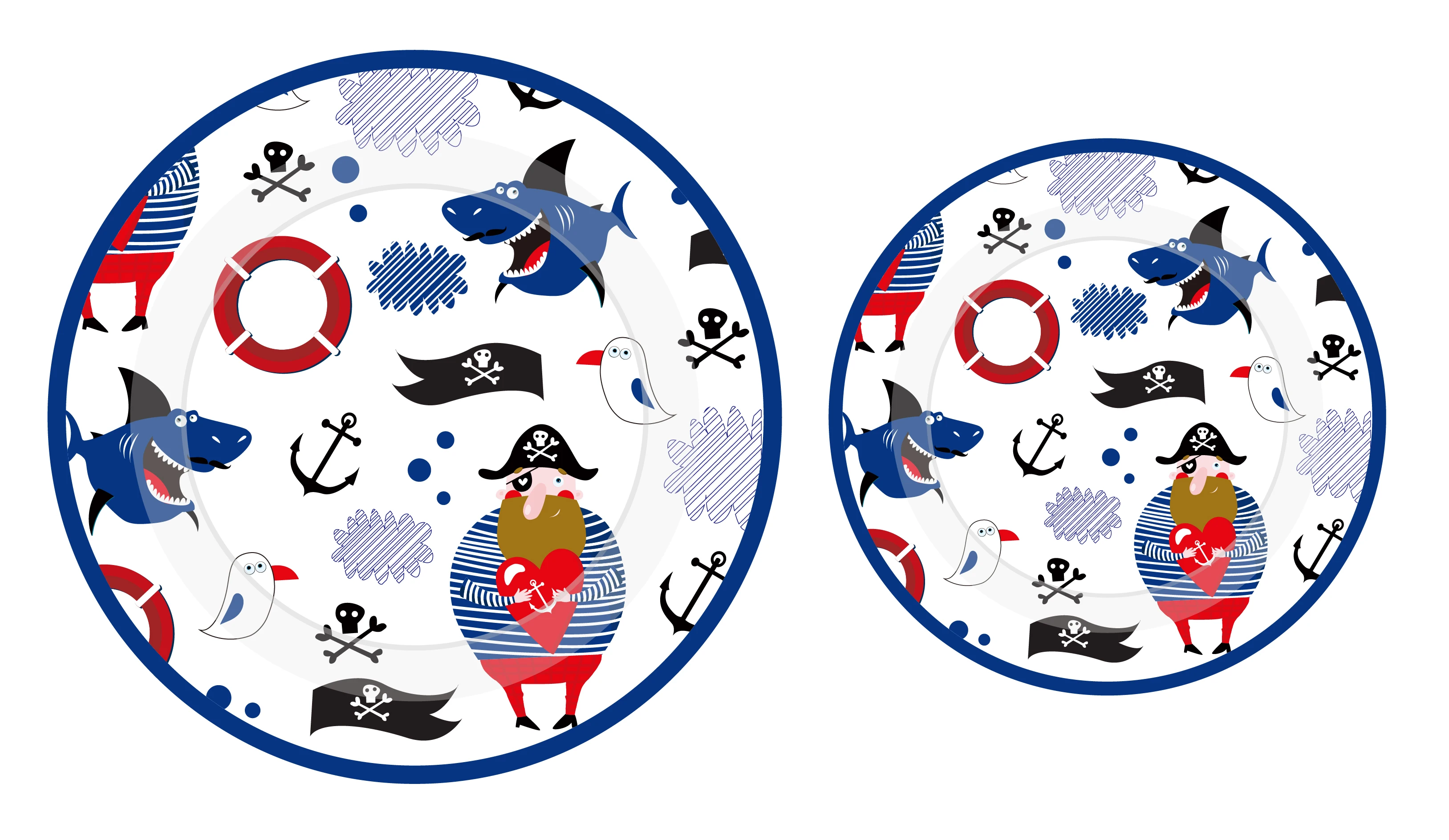 Pirate Birthday Party Supplies Beautiful Party Decors Disposable Tableware -Serves 16