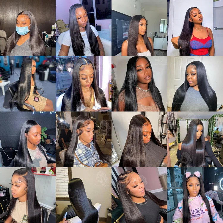 Wholesale Brazilian Virgin Remy Human Hair 13X4&6 Lace Front Highlight Wigs HD Transparent Human Hair Wigs For Black Women