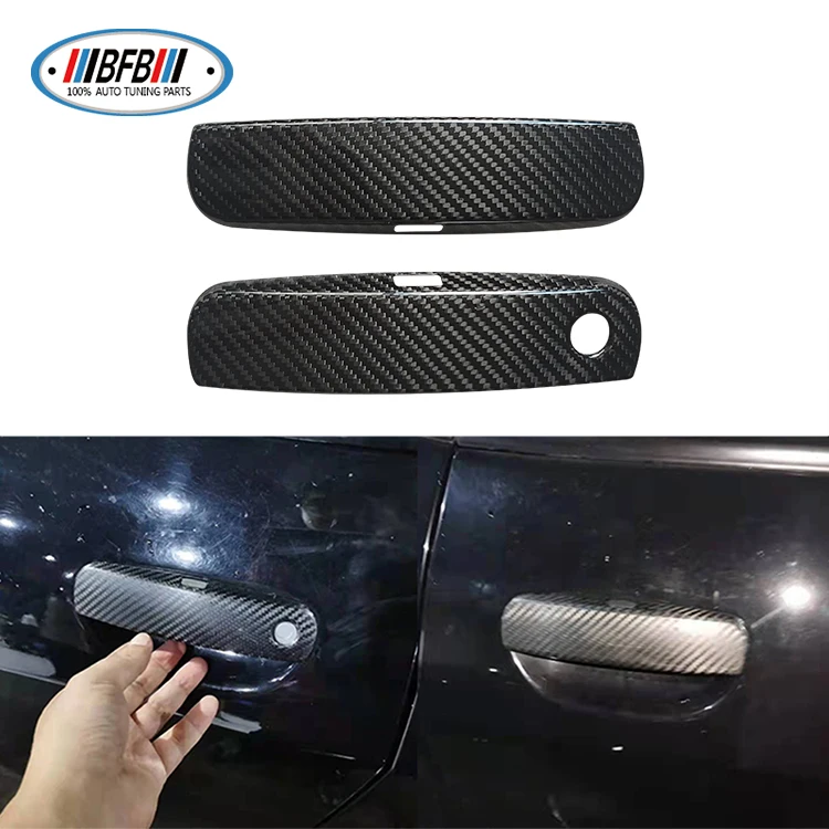 Real Carbon Fiber Exterior Accessories Car Outer Door Handles Cover Trims For Dodge Charger 4 Door 2017-2021