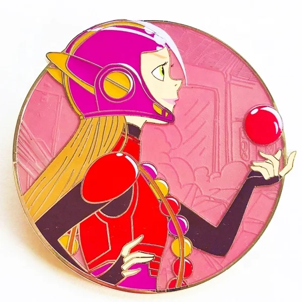 Эмалевые значки на заказ, оптовая продажа, заколки для шляпы, медовая лимонная девушка, Америка, прямая эмалированная заколка Mulan Fantasy Sandblast