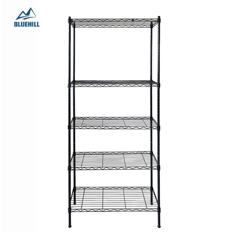 4 four tier small narrow stacking shelf wire cube pantry kitchen industrial bathroom metal rack shelving
