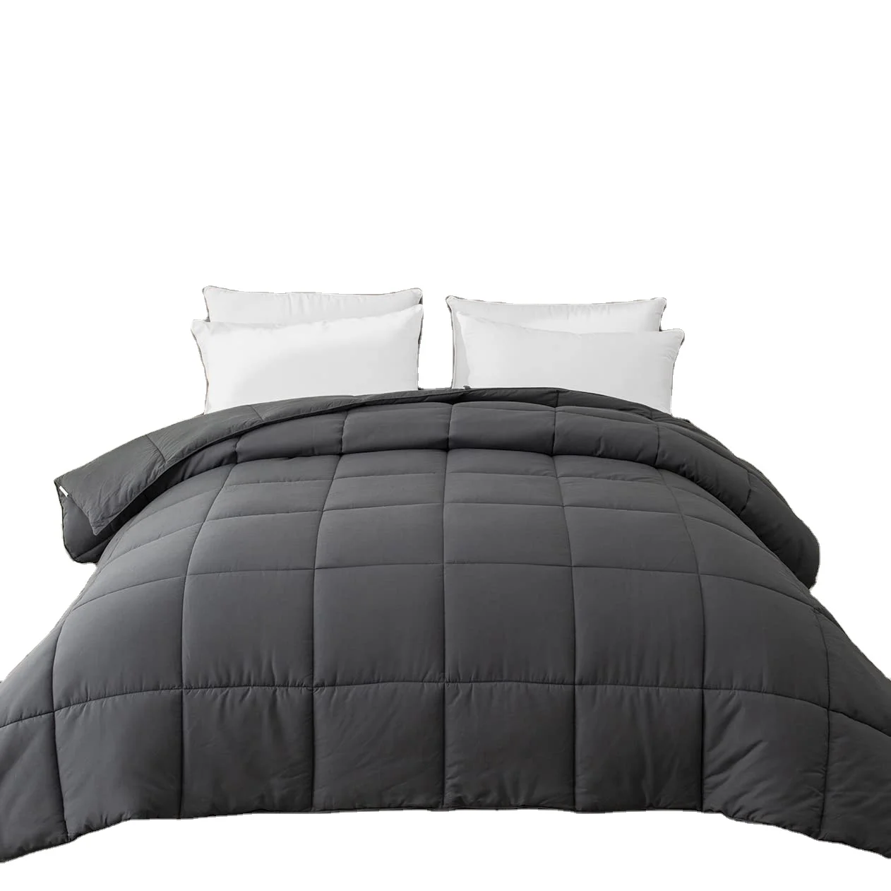 Хлопковое постельное белье размера «queen», белый и черный пододеяльник или пододеяльник по индивидуальному заказу