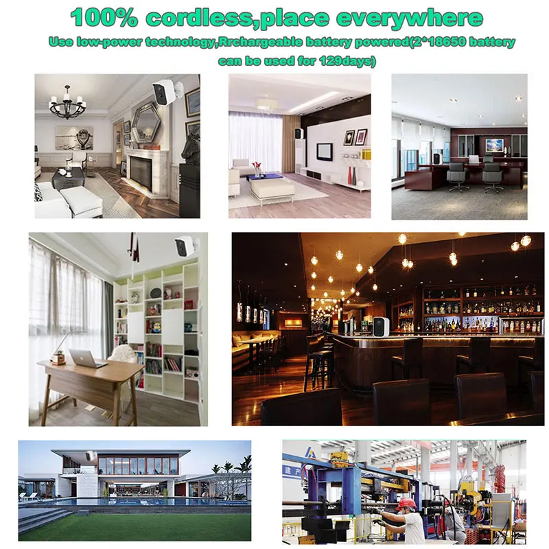 Mini Battery Camera 1080p Waterproof Indoor and Outdoor Battery Camera With Night Vision and Motion Detection