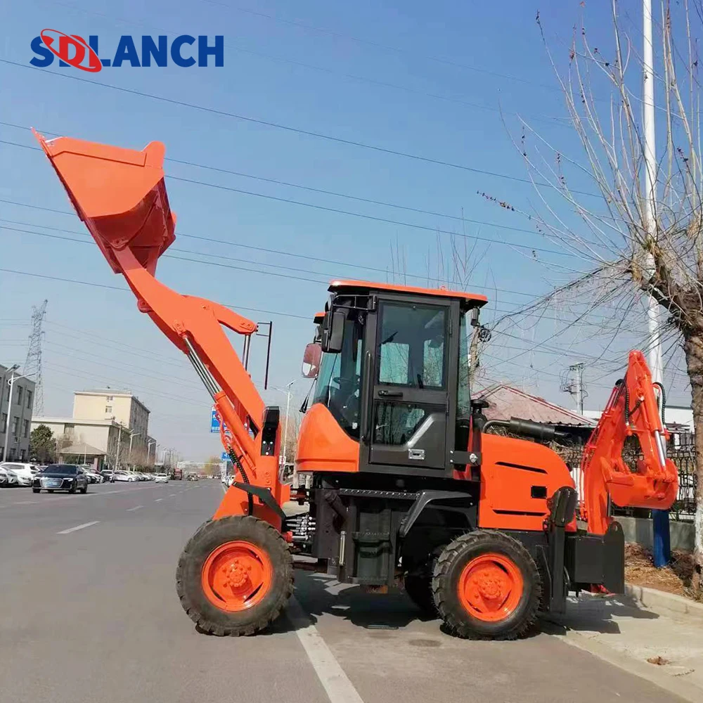 China Factory 4x4 Micro Backhoe Loader Excavator Mini Front End Loader with Eight Leg and Hydraulic Pilot