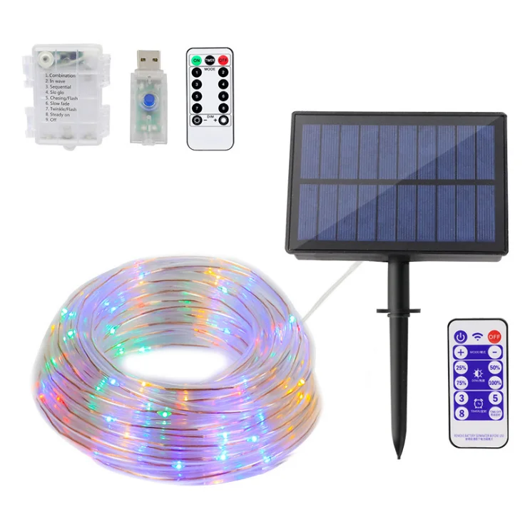 Waterproof outdoor solar box copper wire led lamp string light solar powered christmas fairy string lights