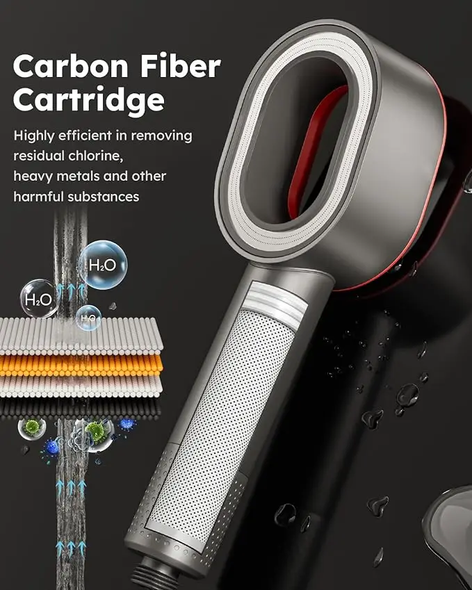 Beauty shower Head Black Filter with vitamin Filter custom color to remove chlorine odor Improve skin moisture