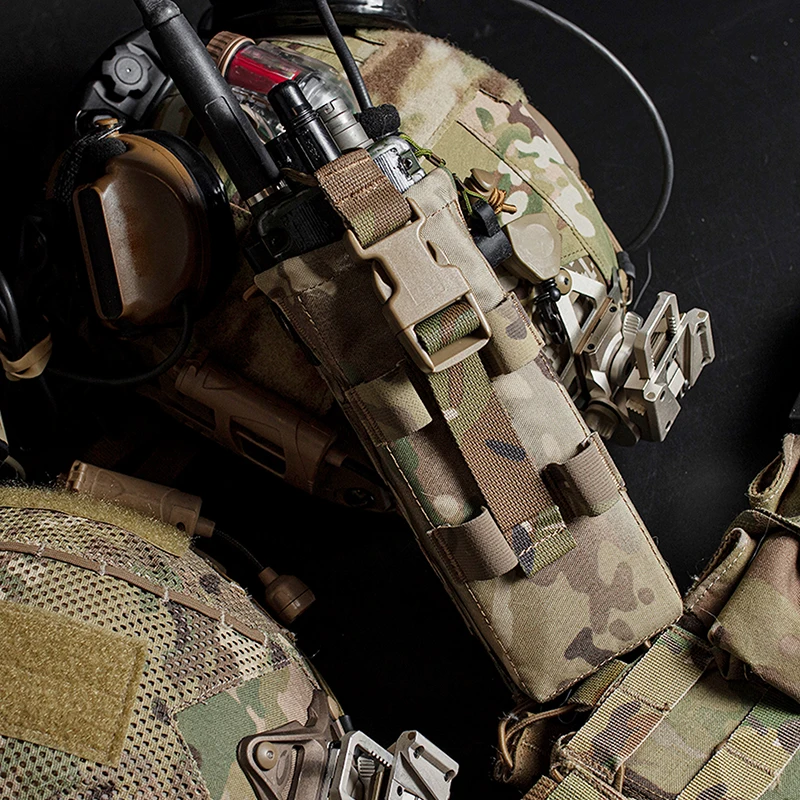Quick Release PRC 152 /148 Drop-down Radio Pouch Molle Radio Holder Walkie Talkie Pouch