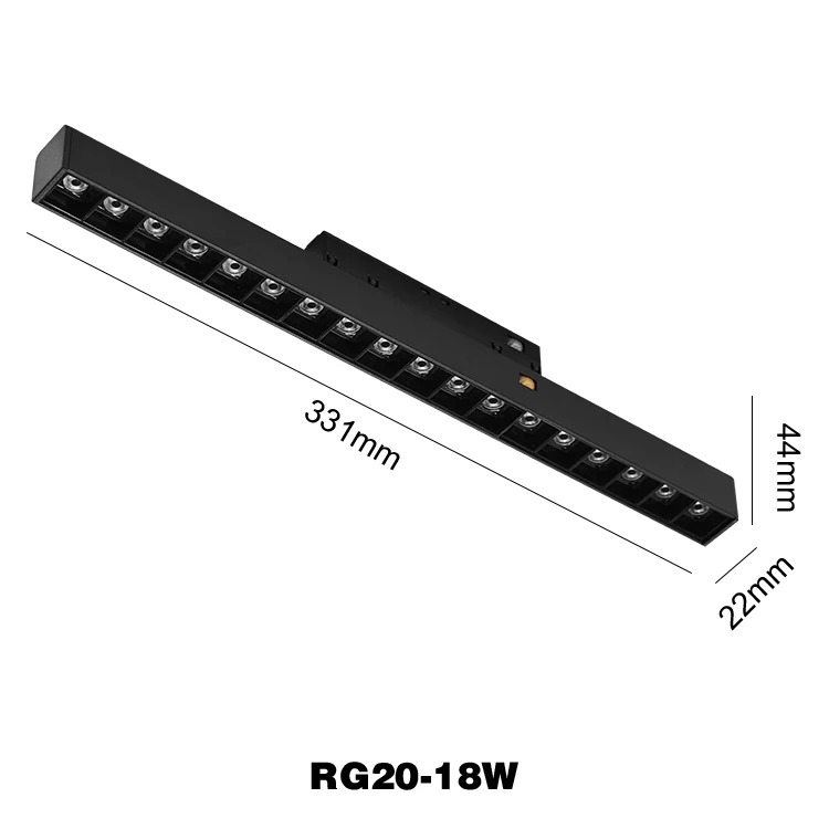 FAST LED magnetic track light system with black magnetic track light
