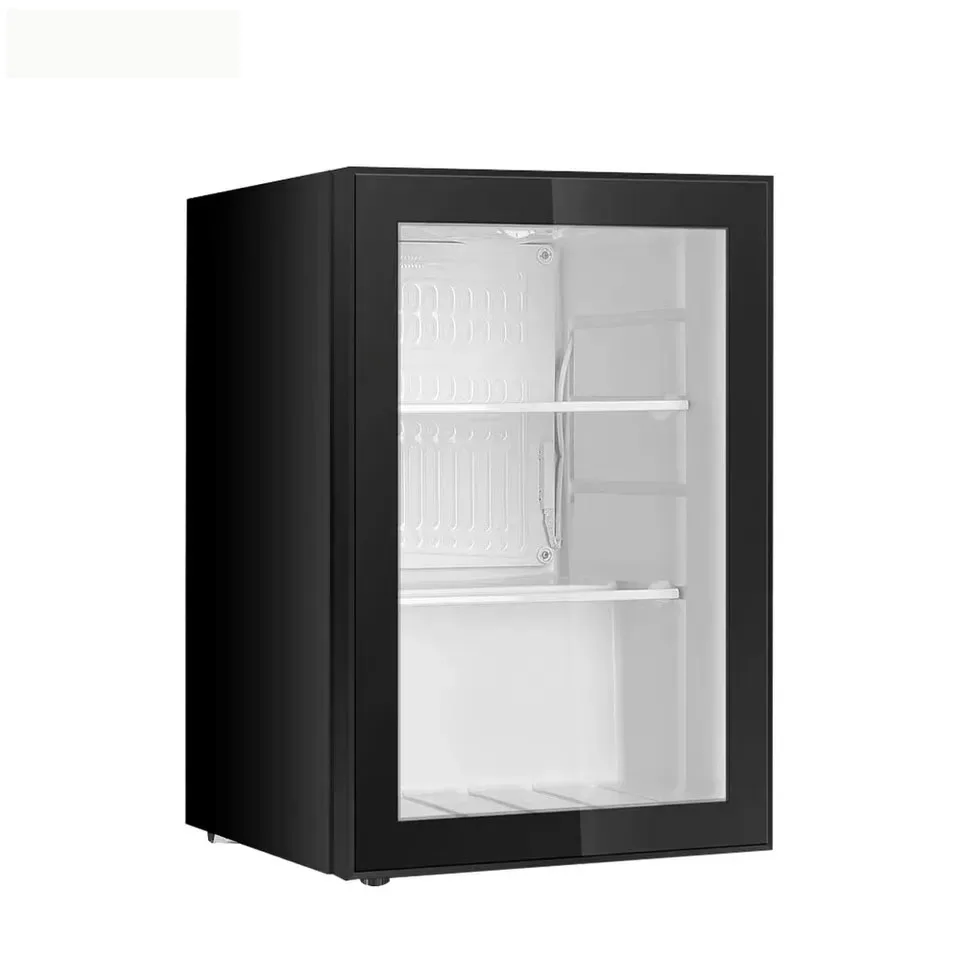 home bar 70L glass door small refrigerator compact mini fridge for shop home hotel drink cooling refrigerator