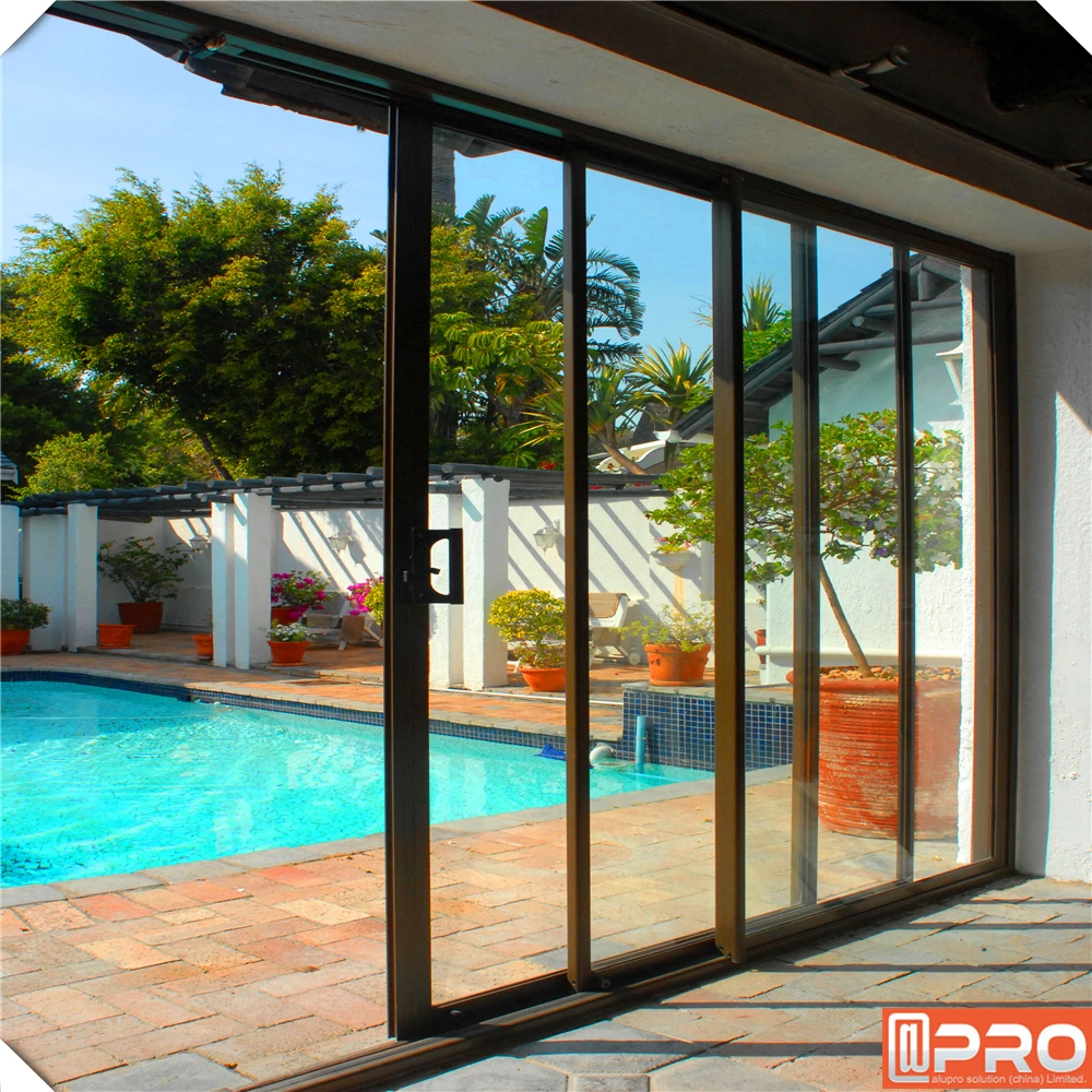 APRO  factory  cheap and durable sliding door selling soundproof  waterproof glass  aluminum room sliding door