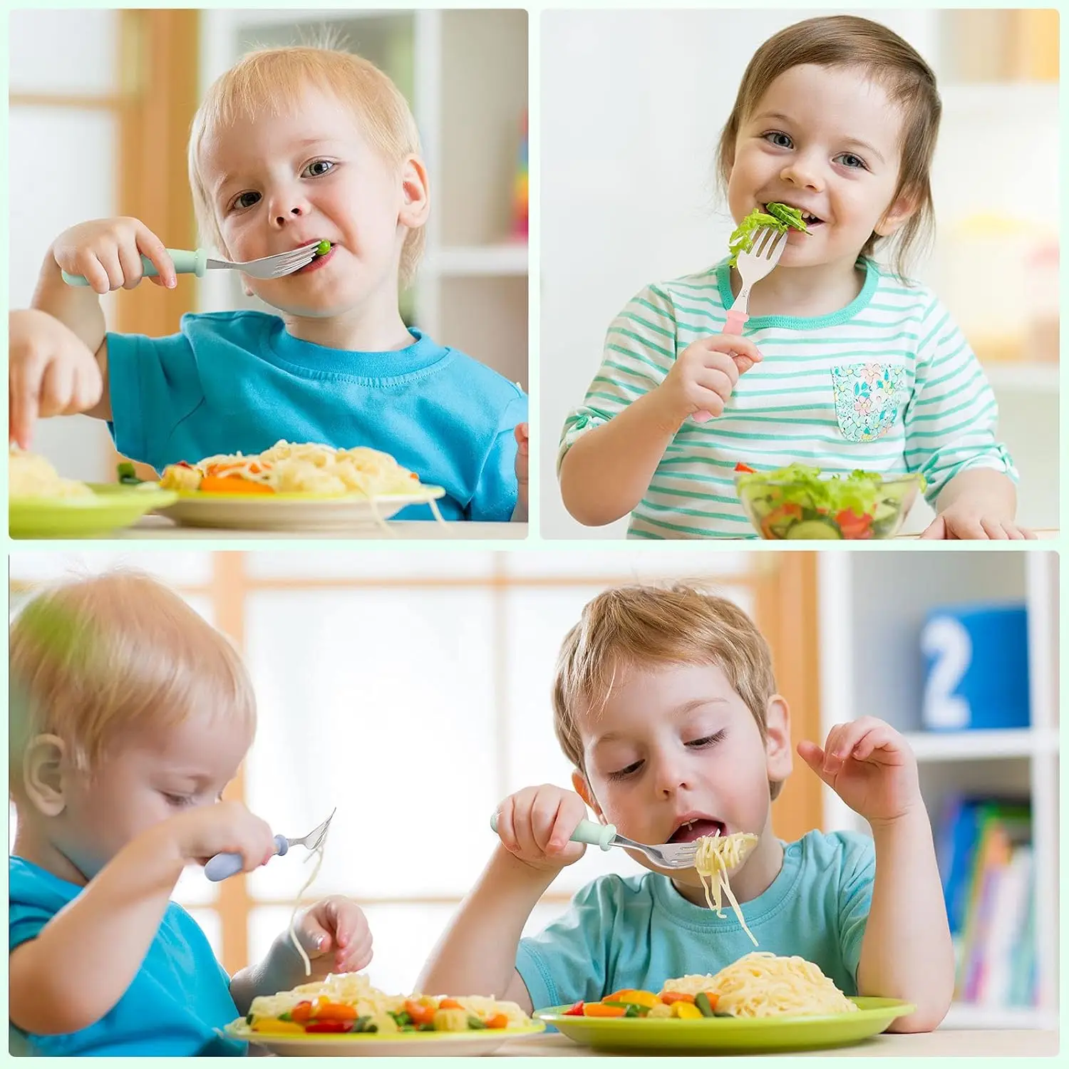 Baby Cute Food Grade Travel Kids Cutlery Set Silverware Flatware Toddler Utensils Children Spoon and Fork Set Stainless