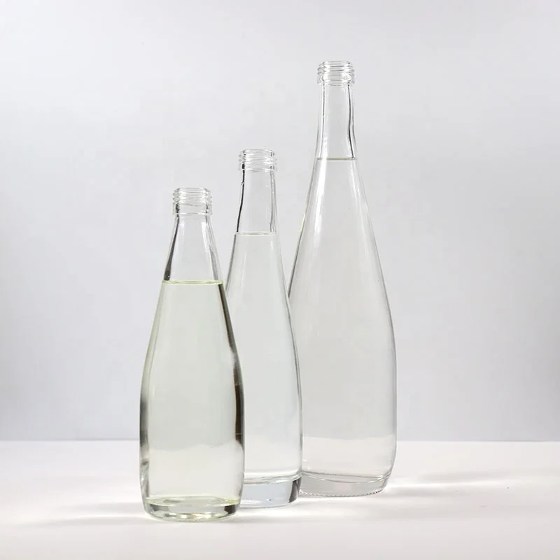 Классические стеклянные бутылки с длинным горлышком для крепких напитков 330 мл 500 750 плоские виски бурбона джина текилы бренди энергетических