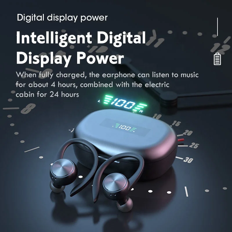 2022 New Products R200 TWS Sports Headset Wireless Headphones Earphones Waterproof Ear Hooks Wireless Earbuds