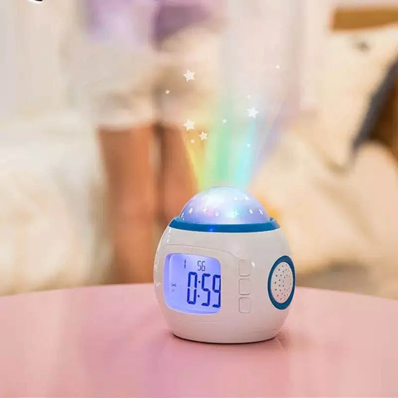 Многофункциональный проектор со звездным небом и часами для детей и студентов