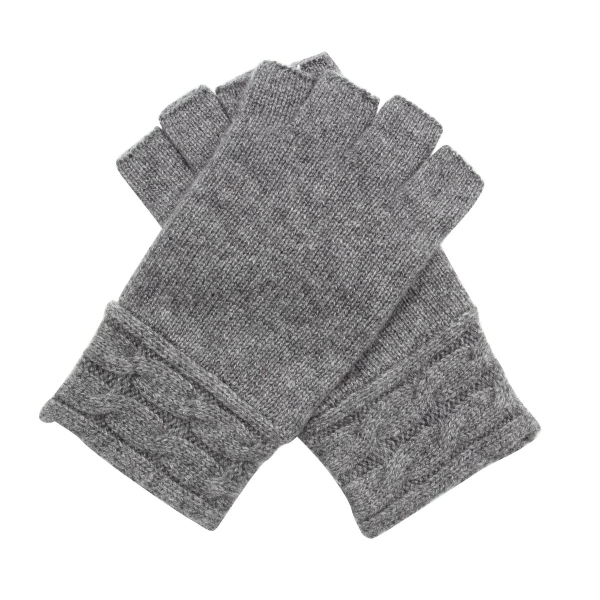 
 Factory Custom Women Semi Fingerless Gloves Winter Warm Wool Cashmere Elegant Gloves  