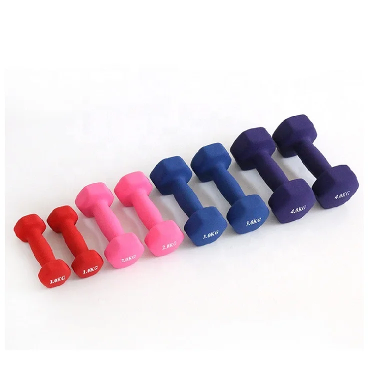 Dezhou factory commercial home colorful fitness vinyl pilates yoga dumbbell