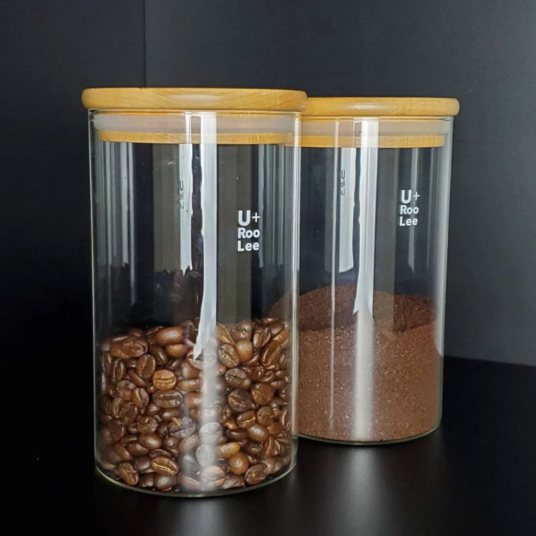 Fine Design Popular Beech Wood Traditional Stocked Glass Jar For Department Stores