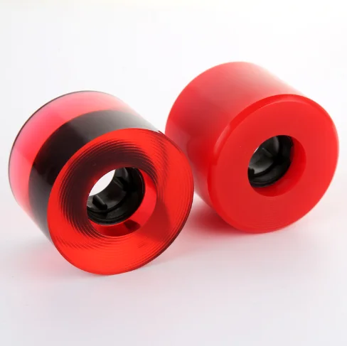 2021 Hot Sale Clear Red 60*45mm 78A Durometer Longboard Skateboard Wheels